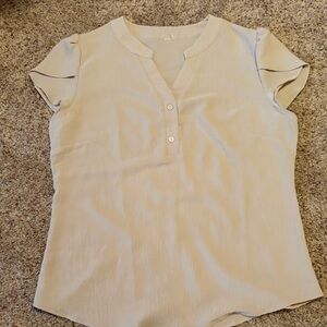Elegant Cream Women's Top